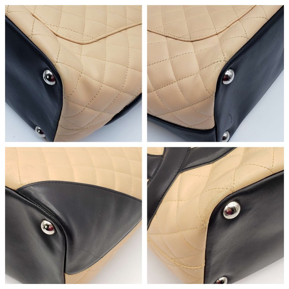 100% AUTHENTIC CHANEL CAMBON LINE LEATHER LARGE TOTE BAG - Picture 11 of 16
